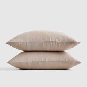 NWOT! Quince Linen Toffee King Shams! Set Of 2 (L3)